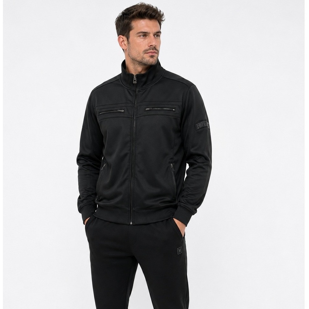 Hurley Men's Full Zip Mock Neck Track Jacket Performance Athletic Jacket Size M